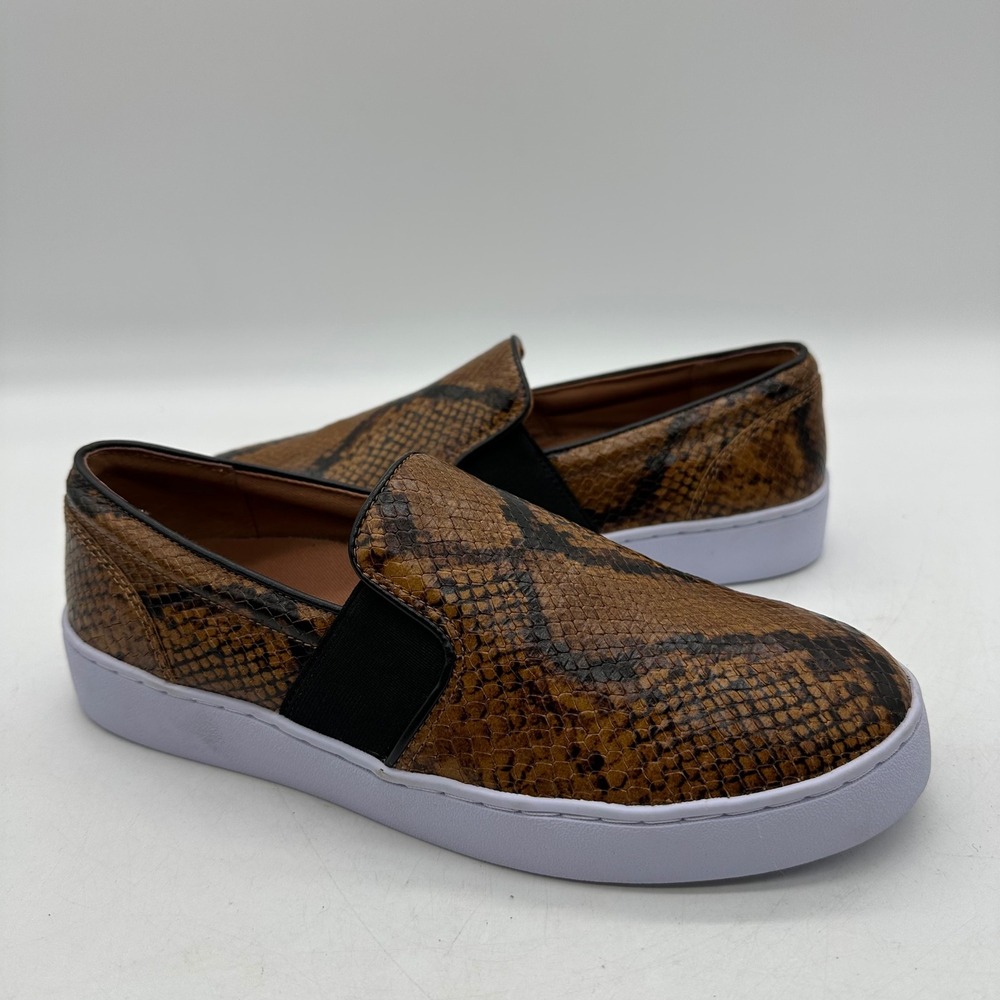 Vionic 10011660 Womens 7 Splendid Demetra Boa Brown Leather Slip On Sneakers‎